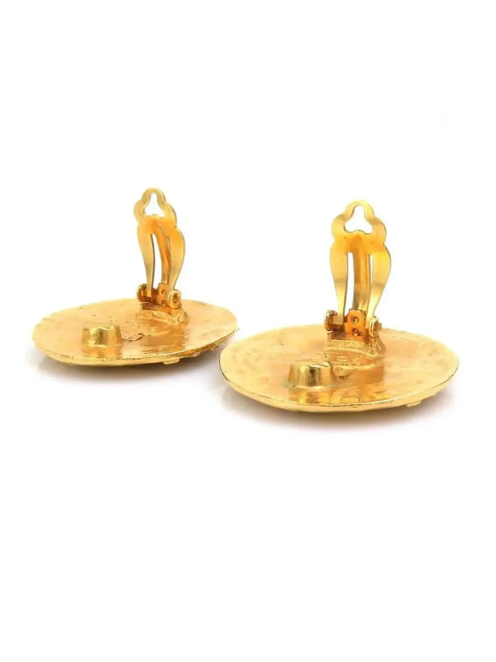 Auth Chanel Cc Logo Clip On Earrings #302852C39B